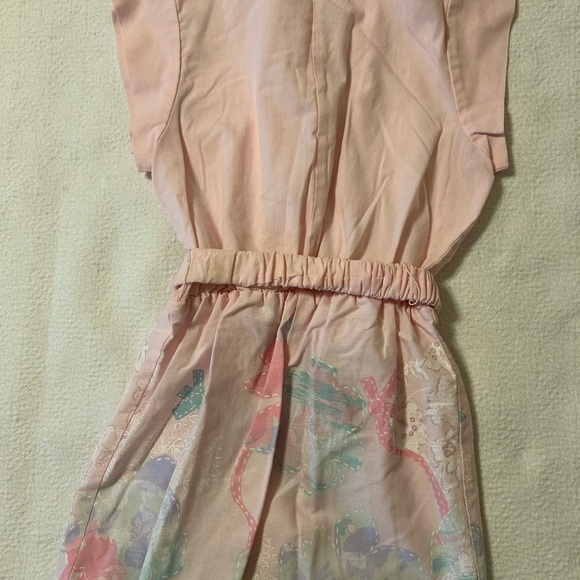 Vintage Randi of California Pink Pastel Floral Sleeveless Romper Belt Size 8 - Picture 8 of 8